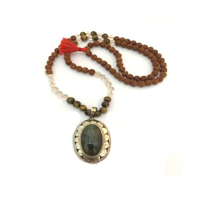 Labradorite Pendent Mala