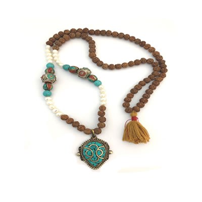 Tibetan Turquoise Pendent Mala